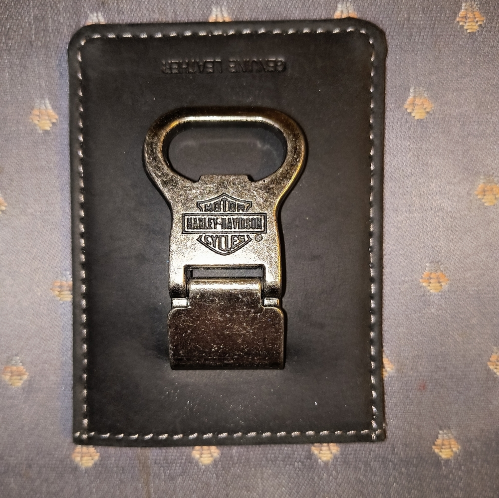 Harley Davidson leather money clip